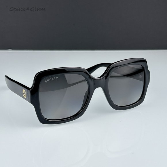 Gucci Women Sunglasses Black Gradient Grey Polarized Square GG1337S 002 NEW main image 8